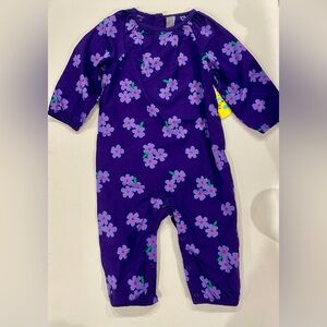 Primary Purple Floral One Piece 6-12m